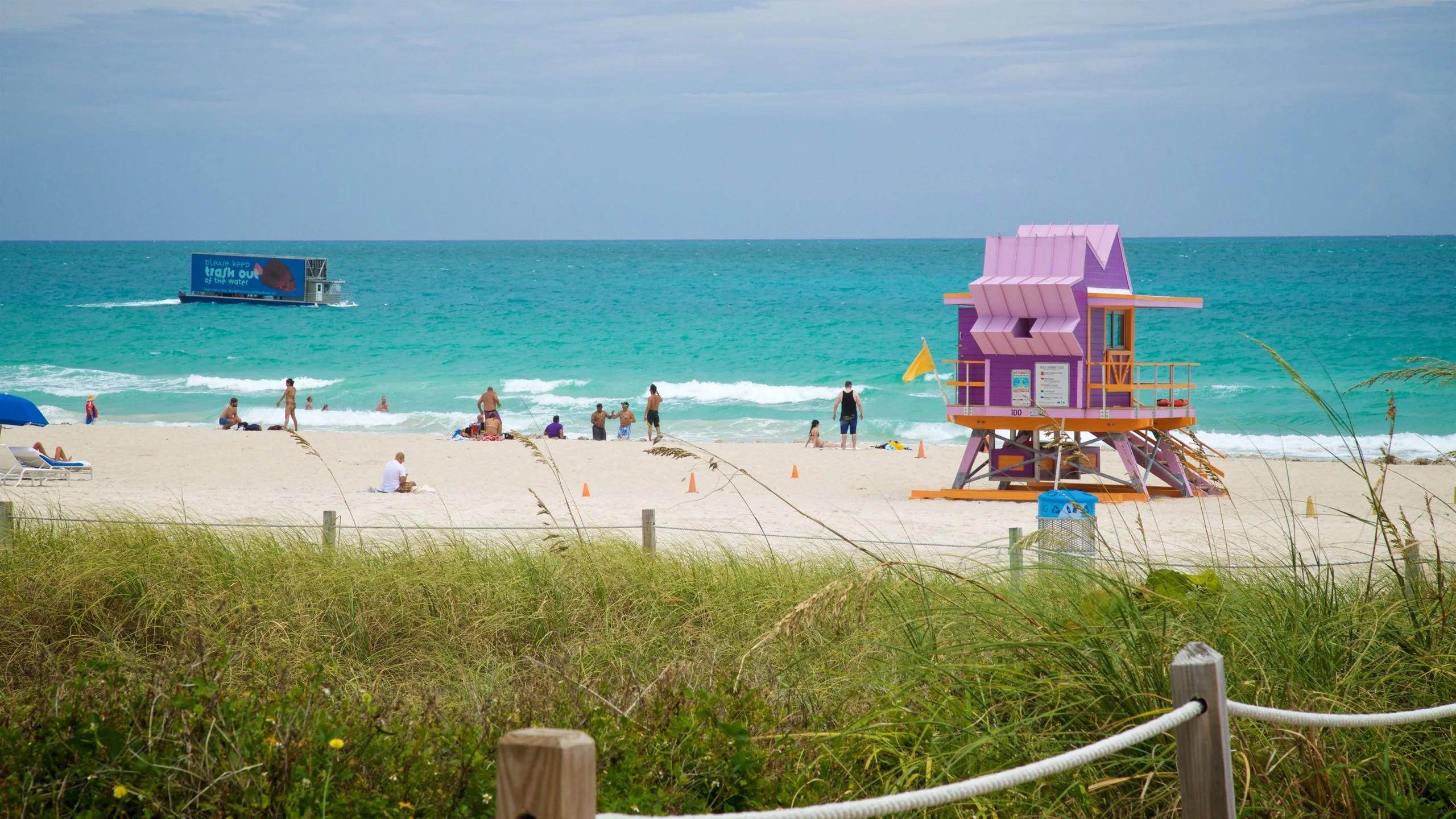 Robotic Sand Drawings on Miami Beach